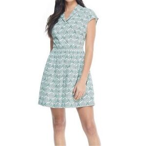 Gal Meets Glam Green and White Mini Dress